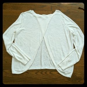 Loft split back cream sweater